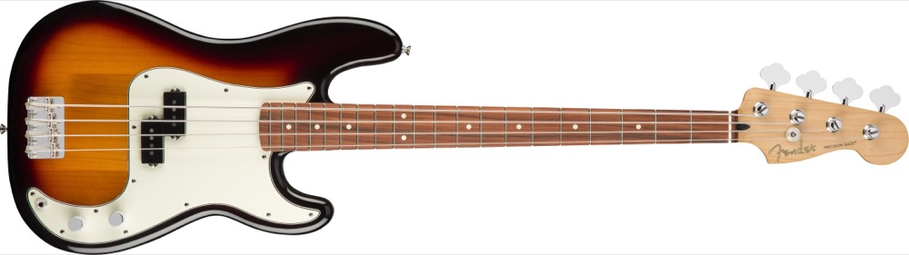 Fender Player P Bass PF In 3 Colour Sunburst