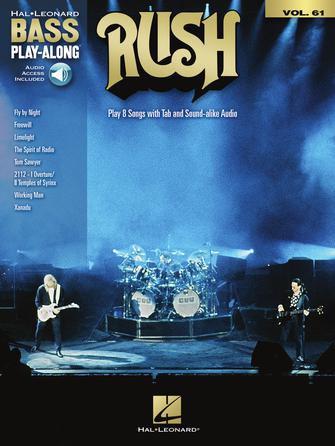 Rush Bass Play Along Vol 61 Book And Online