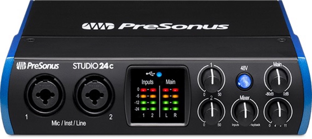 PreSonus Studio 24C 2 x 2 USB-C Audio Interface