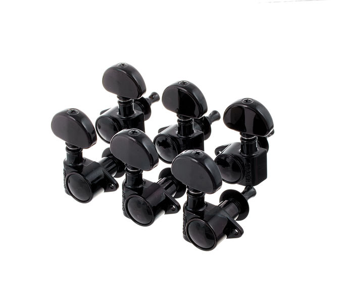 Grover Grover Rotomatics 3+3 Machine Heads, Black - Guitars