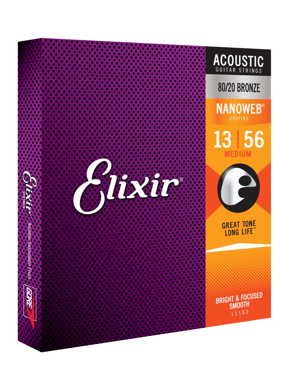 Elixir Elixir Acoustic 80/20 Nanoweb Medium 13-56 - Strings