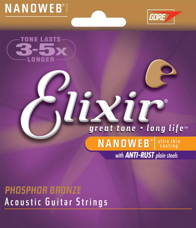 Elixir Acoustic Phosphor Bronze Nanoweb  …