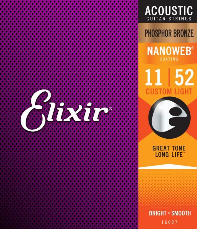 Elixir Acoustic Phosphor Bronze Nanoweb  …