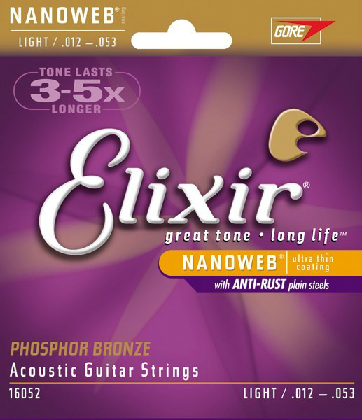 Elixir Acoustic Phosphor Bronze Nanoweb  …