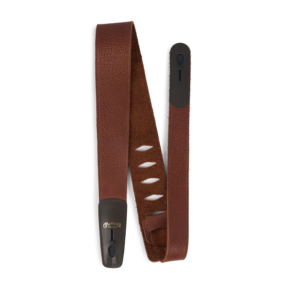 Martin Buffalo Leather Guitar Strap, Lock-It, Tan