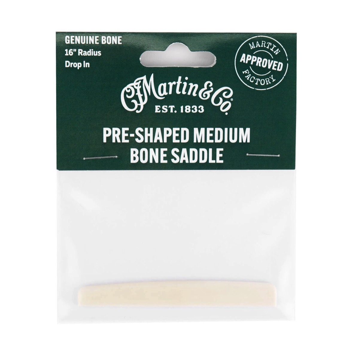 Martin Martin Guitar Medium Pre Shaped Bone Saddle - Guitars