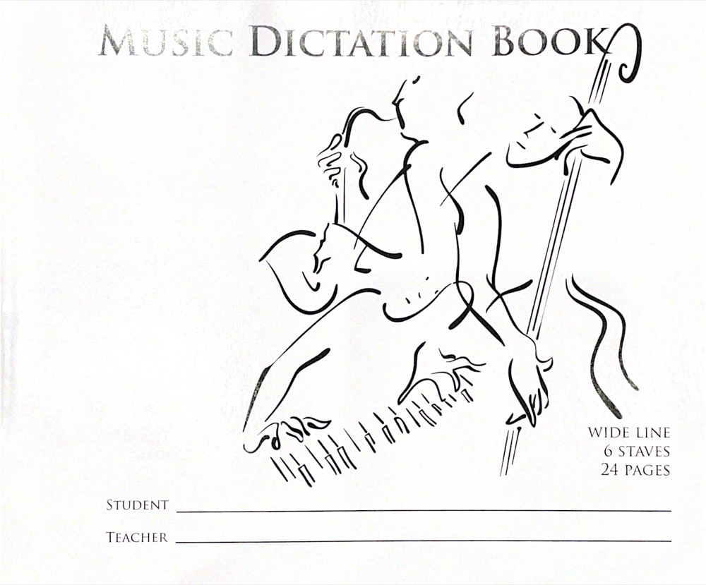 Dictation Book 6 Stave 24 Page Wide Line