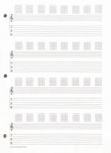 Manuscript Pad, Guitar Tab 40 Pages Double  …