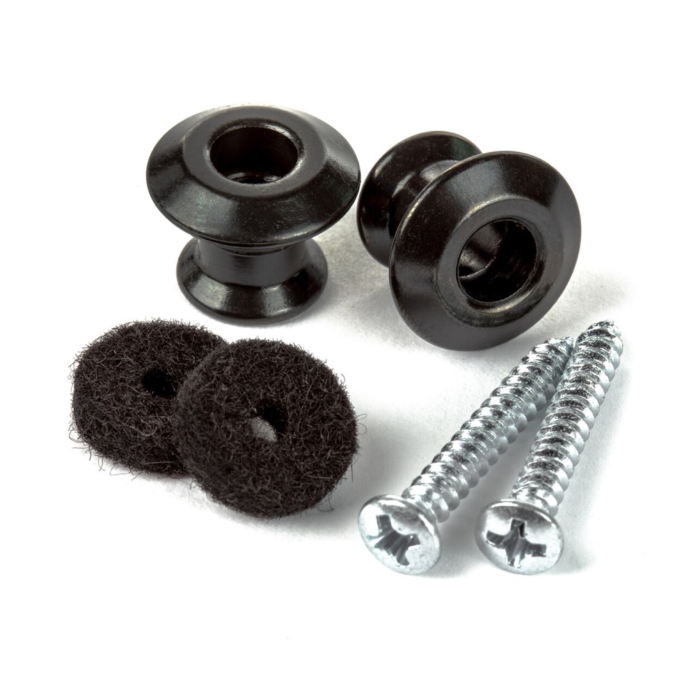 Jim Dunlop Straplok Dual Design Button Set, Black