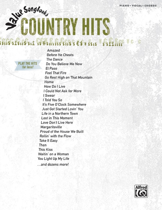 Books Value Songbooks Country Hits - Books