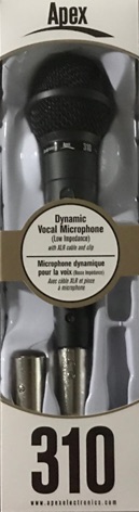 Apex 310 Economy Dynamic Mic w/XLR Cable