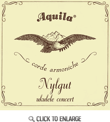 Aquila Concert All Nylgut Ukulele Strings Low G  …