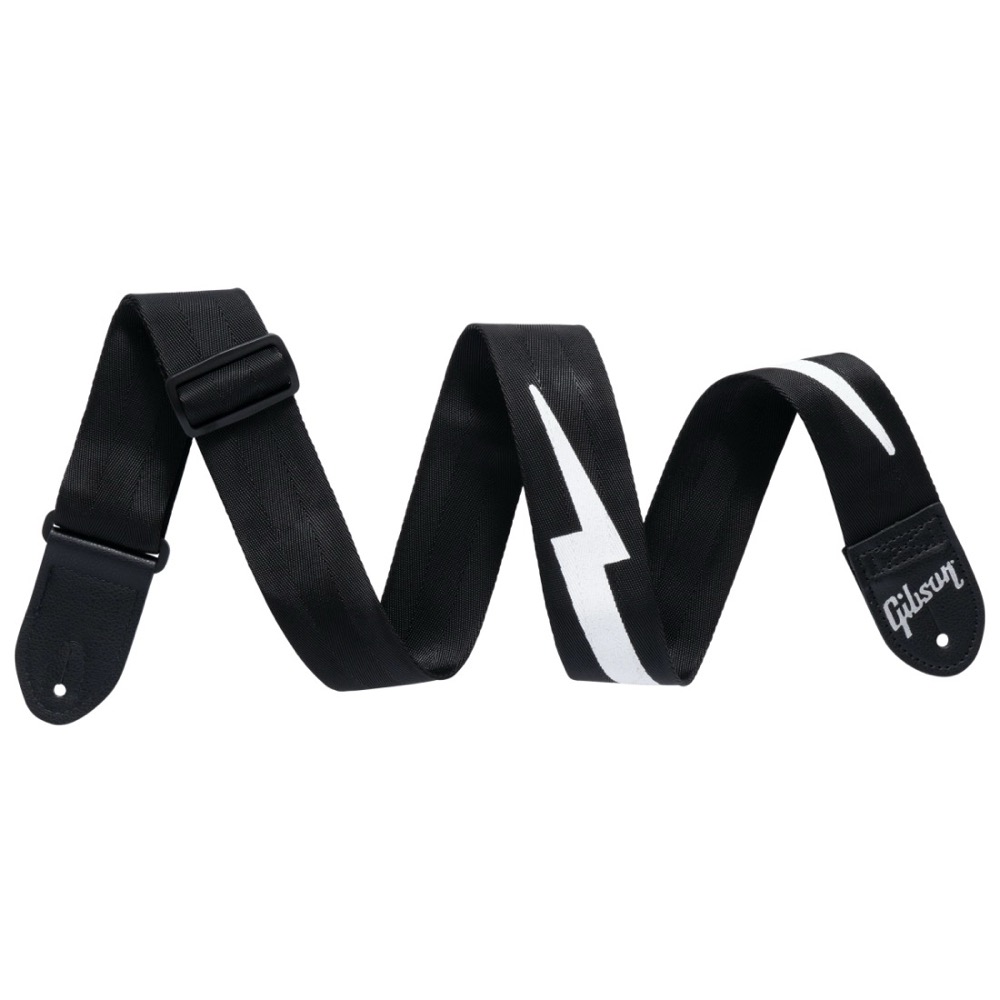 Gibson Strap  - Lightning Bolt Seatbelt White  …