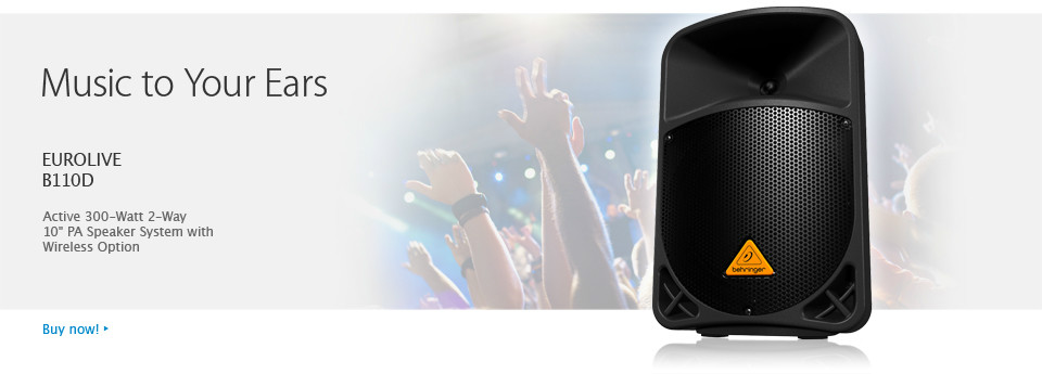 Behringer Behringer B110D 300 Watt Powered Speaker With Wireless Option - Live Sound, DJ