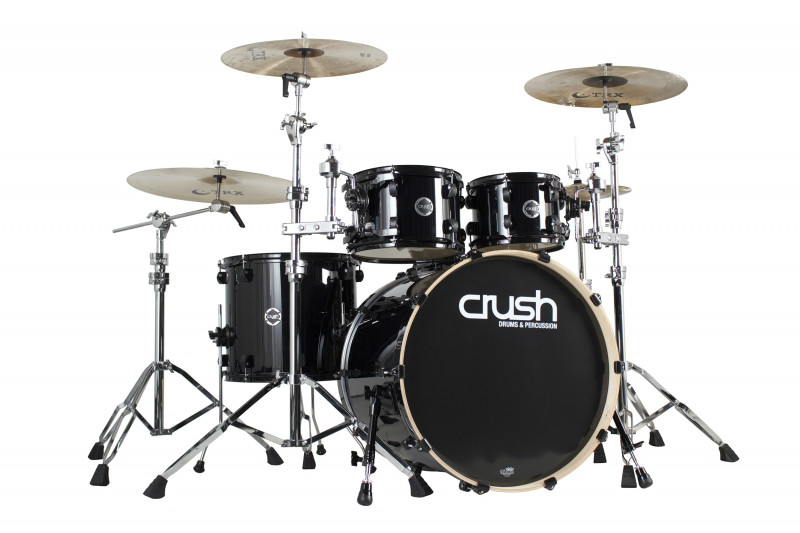 Misc Crush Drums Chameleon 100% N.A. Birch 5 Pc 22/10/12/16/14S W/Hardware, Black - Drums