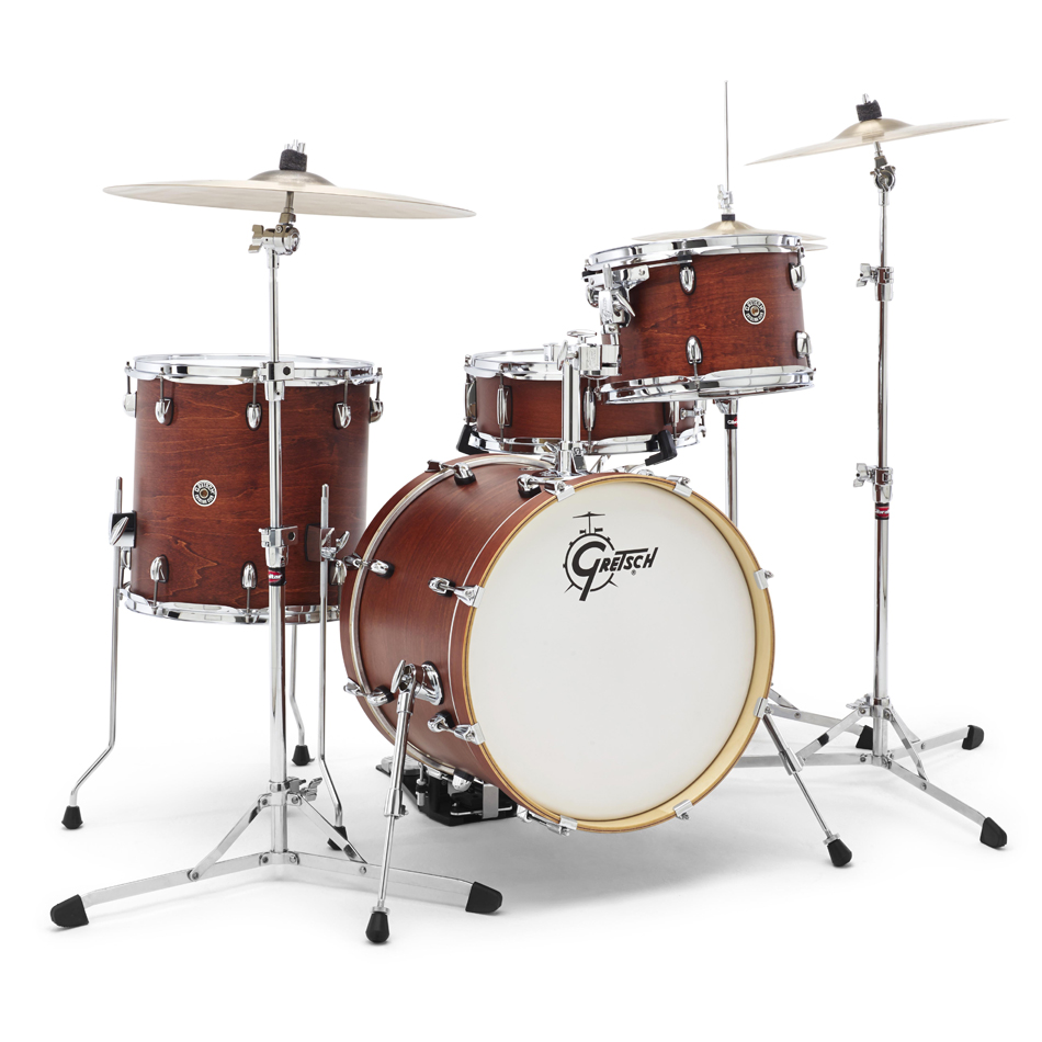 Gretsch Drums Gretsch Drums Catalina Club 4 Piece Drum Shell Pack, Satin Walnut Glaze - Drums