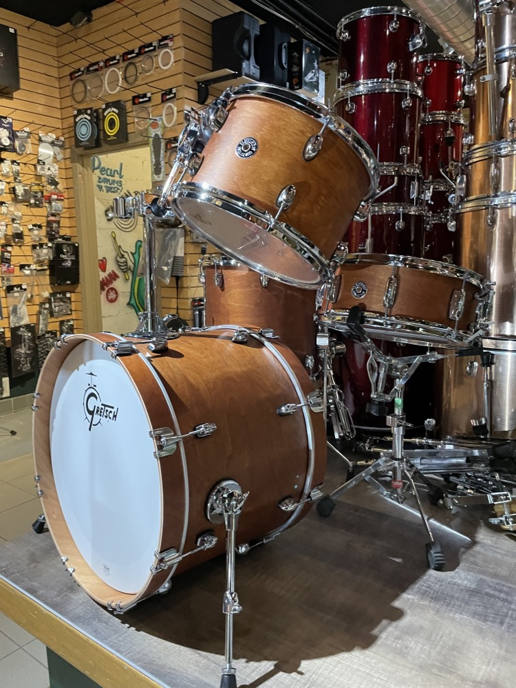 Gretsch Drums Gretsch Drums Catalina Club 4 Piece Drum Shell Pack, Satin Walnut Glaze - Drums