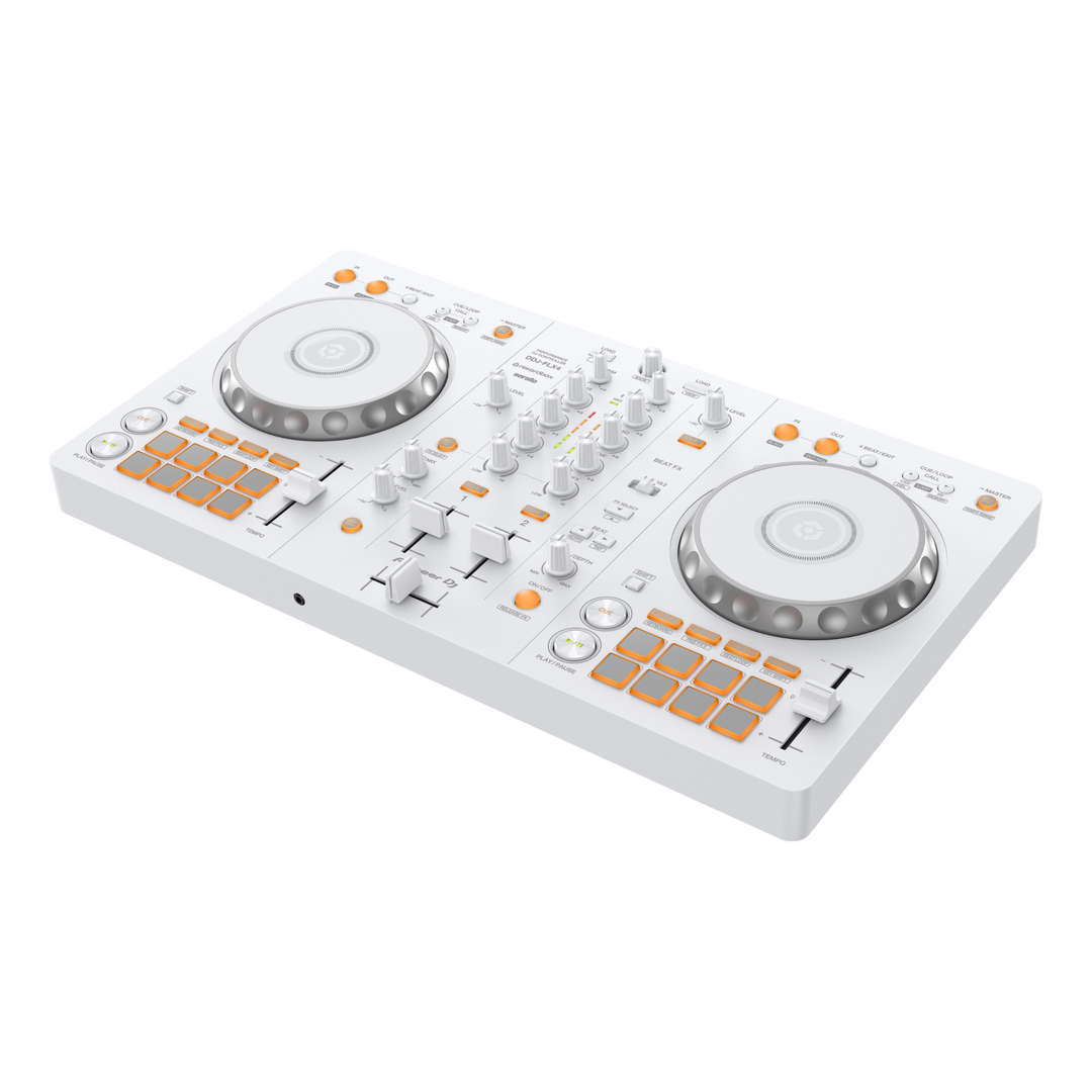 AlphaTheta AlphaTheta DDJ-FLX4 2 Deck DJ Controller, White - Pioneer DJ - Live Sound, DJ