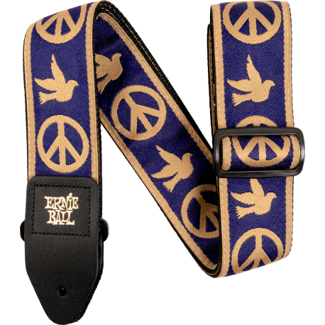 Ernie Ball Navy Beige Peace Love Dove Strap