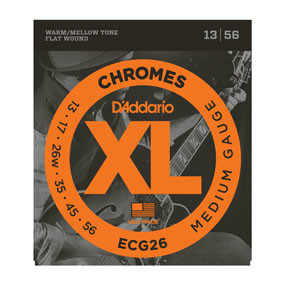 D'Addario 13-56 Chromes Medium Nickel Flatwound