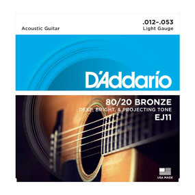 D'Addario EJ11 12-53 Bronze Light