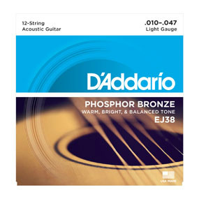 D'Addario EJ38 Phosphor Bronze 12 String