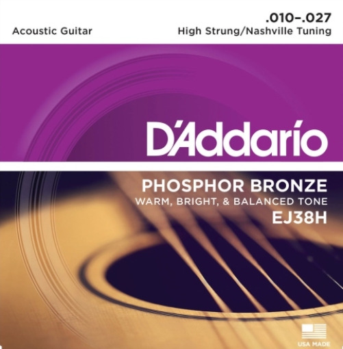 D'Addario D'Addario EJ38H Phosphor Bronze High Strung Nashville Tuning - Strings