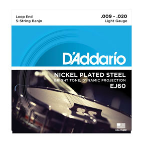 D'Addario EJ60 5 String Banjo Light