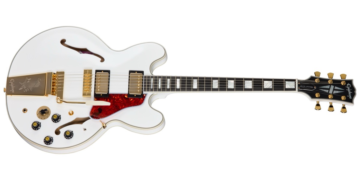 Epiphone Epiphone Alex Lifeson 1976 ES-355 Reissue, Hardshell Case - Alpine White
