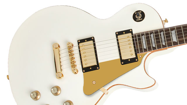 Epiphone les paul white and gold discount