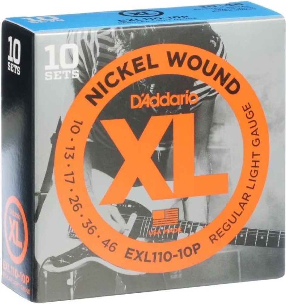 D'Addario EXL110-10P 10-46 Nickel Regular 10 Pack