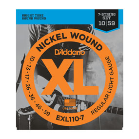 D'Addario EXL110-7 10-59 Nickel Regular 7  …