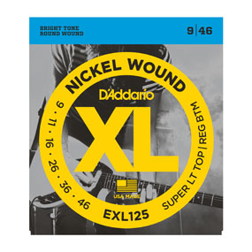 D'Addario EXL125 9-46 Nickel Custom Light