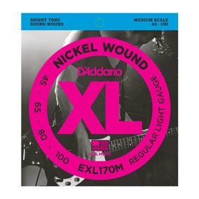 D'Addario EXL170M 45-100 Bass Light, Medium Scale