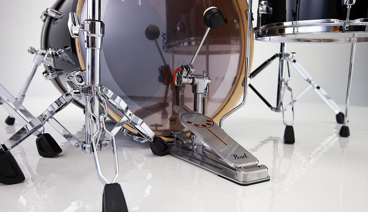 Pearl Pearl Export Five Piece Kit In Red Wine With 830 Hardware And Cymbal/Throne Pack - Drums
