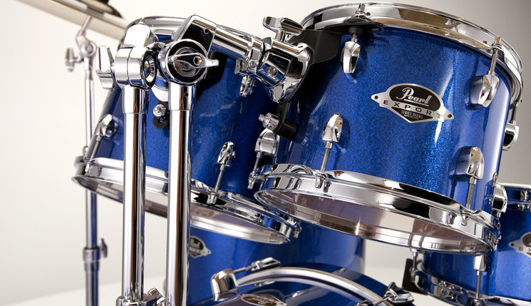 Pearl Pearl Export Five Piece Shell Pack Kit in Blue Sparkle No Hardware - Drums
