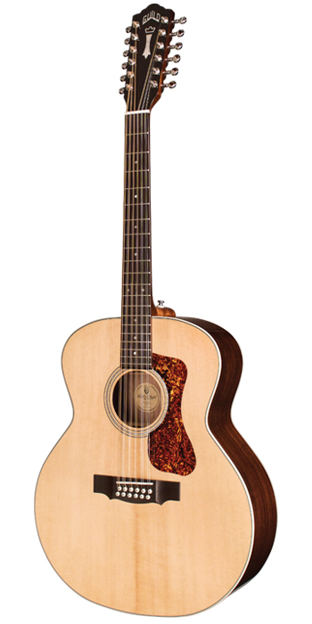 Guild Guild F-1512 12-String All Solid Wood Guitar in Natural, Pickup, Deluxe Gig Bag - Guitars
