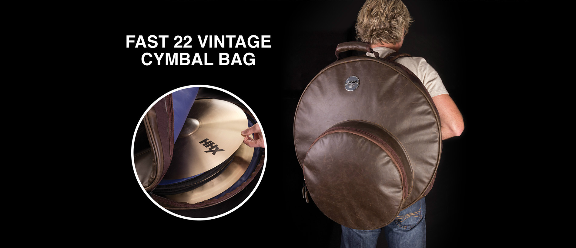 Sabian Sabian FAST22 Vintage Brown Cymbal Bag - Cymbals