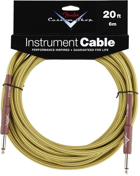 Fender Fender Custom Shop 20 Foot Instrument Cable Straight-Straight In Tweed - Cables
