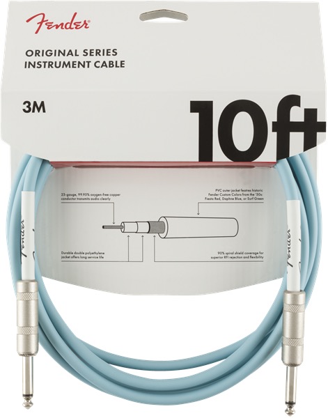 Fender 10 Foot Original Cable In Daphne Blue