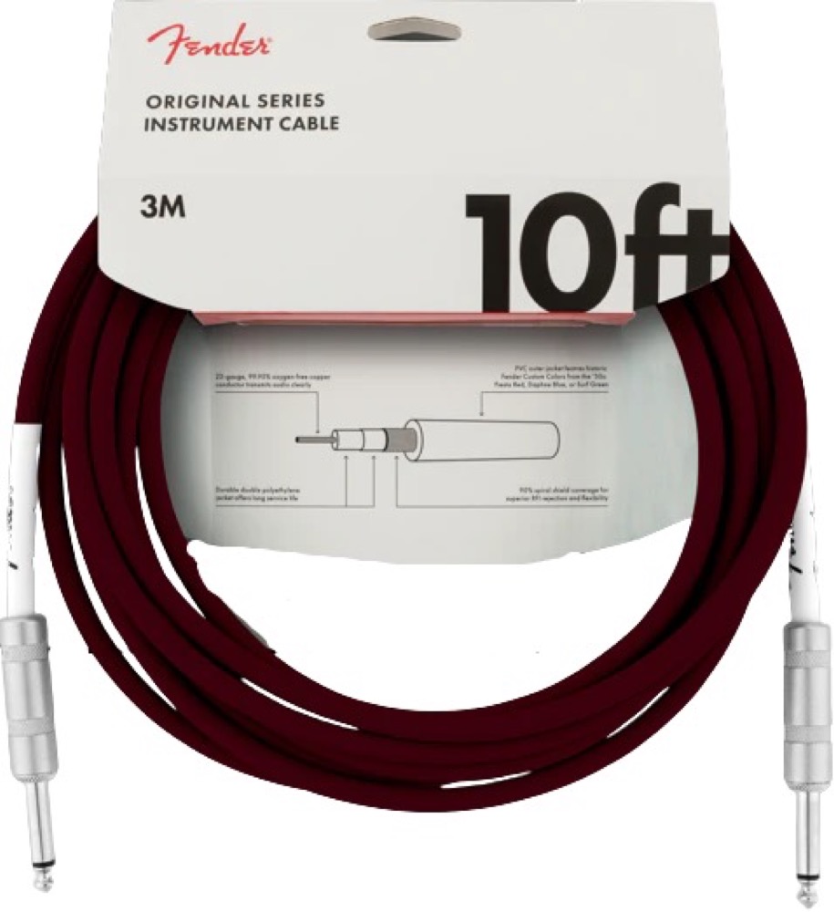 Fender Fender 10 Foot Original Cable In Oxblood - Cables