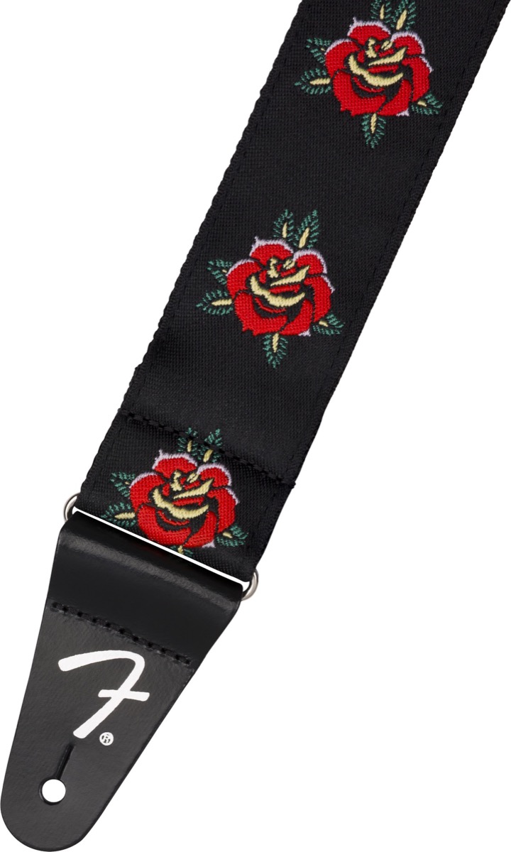 Fender Fender Strap 2" Rose Strap - Red On Black - Guitars