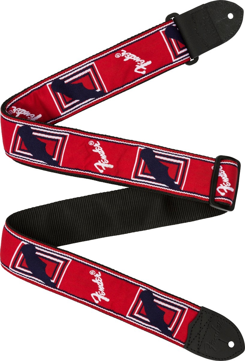 Fender Fender Strap 2" Monogrammed Red, White, Blue Strap - Guitars