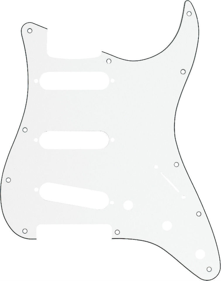 Fender Pickguard Strat 11 Hole White 3-Ply