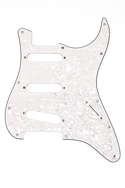 Fender Strat Pickguard White Pearl Moto 11 Hole