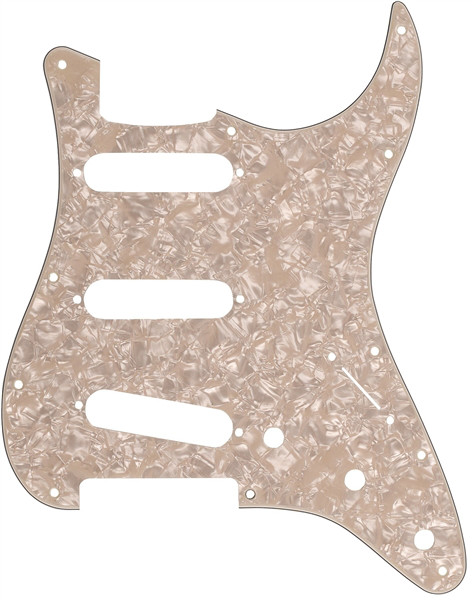 Fender Strat Pickguard Aged White Pearl Moto  …