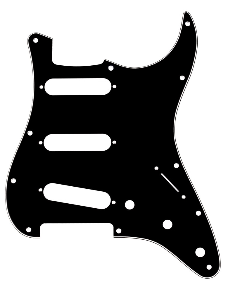 Fender Pickguard Strat Black 3-Ply
