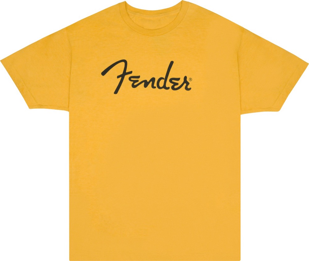 Fender T-Shirt Spaghetti Logo Butterscotch - Large