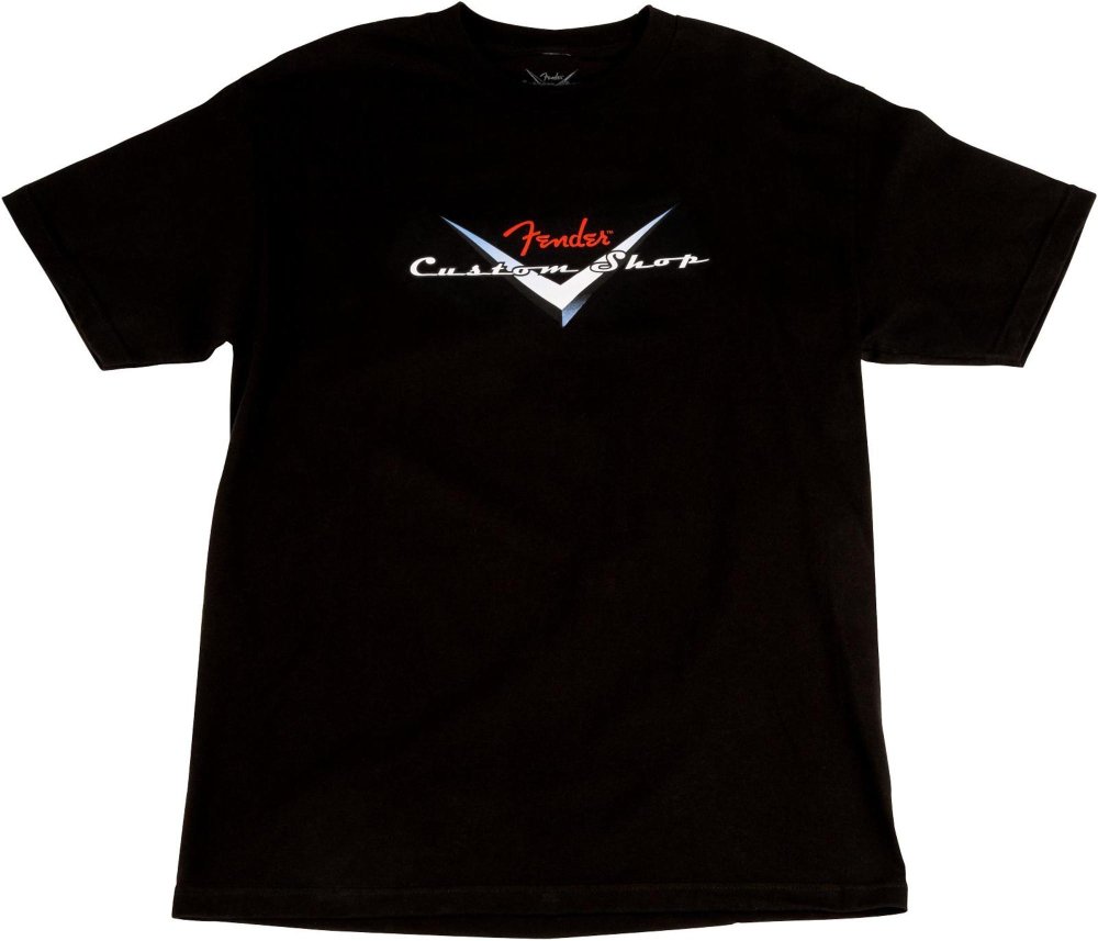 Fender T-Shirt Custom Shop Logo, Black - Large