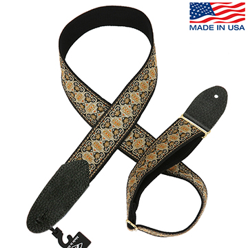 LM Straps LM Straps Retro Series Jacquard - Black - Guitars